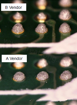 在所有锡膏印刷的条件都不变的情况下，实际使用这两家不同PCB厂商所生产出来的电路板去印刷锡膏，量测其锡膏膏量后发现两者的锡膏体积相差了将近16.6%。所以SMT工厂以此推论短路问题出在PCB厂商。