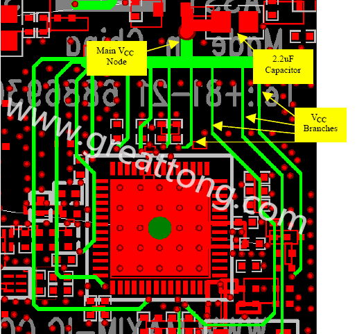 图1. 星形拓扑VCC布线-深圳宏力捷