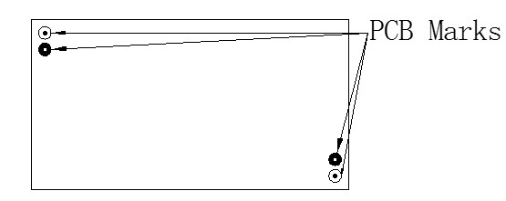 在有贴片的PCB板上，为提高贴片元件的贴装的准确性，一般要求在贴片层对角端放置两个校正标记(MarkS)点