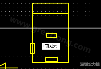 PCB设计时后焊元件焊盘开孔过大容易使焊锡流进插座造成短路。