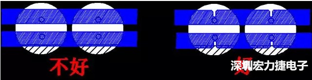 滤波电容的走线要特别注意,如图12，左图有一部分纹波&噪声会经过走线出去，右图滤波效果会好很多，纹波&噪声经过滤波电容被完全滤掉
