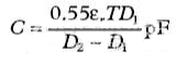 公式(4)示出了如何计算通孔(参见图8)引起的寄生电容值