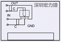 图3：降压电路的PCB设计示例。