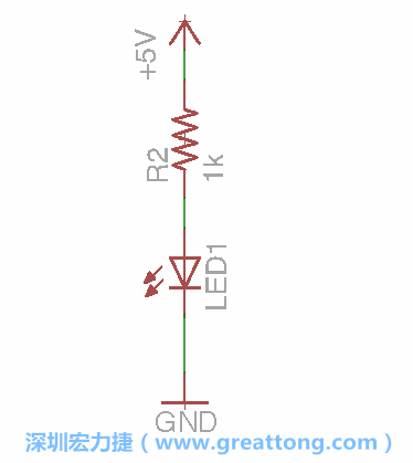 如图所示放置一个开关（switch）、10K电阻器（10k resistor）和0.1μF的电容（0.1μF capacitor），并把开关的一端连到接地端上。