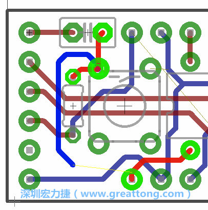 最后，你会在板的背面新增一个接地面（ground plane），如图7.2所示。