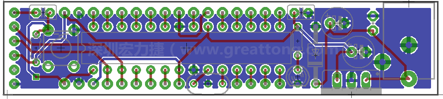 以上就是布线的所有步骤了。接下来就只剩下丝印（silk-screen）、建立Gerber档跟drill档和送去印刷电路板厂制作的步骤。