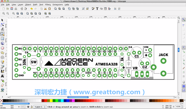 既然你有一个以电路板为背景的清晰影像了，使用向量工具将要丝印的图像画在上面吧，下面有一个例子。