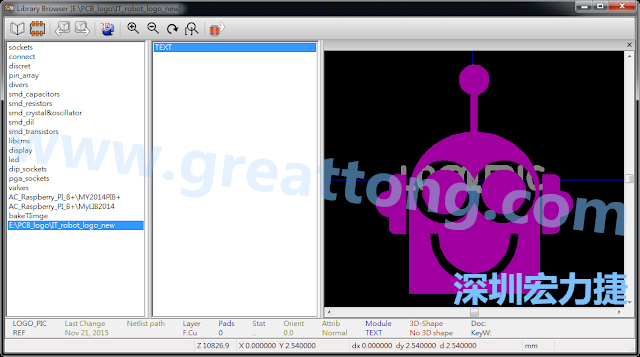 目前这个Library IT_robot_logo_new.mod 只有一个footprint。如何增加更多footprint 到这个library 中呢?