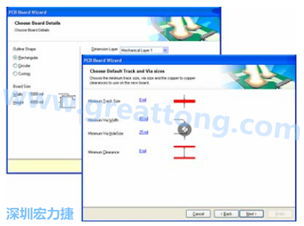 图12 PCB板向导