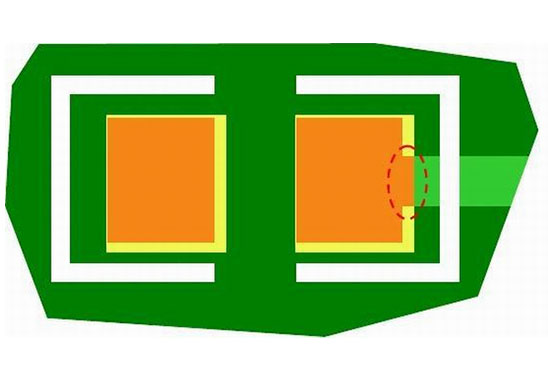 SMT贴片加工焊盘大小不规则