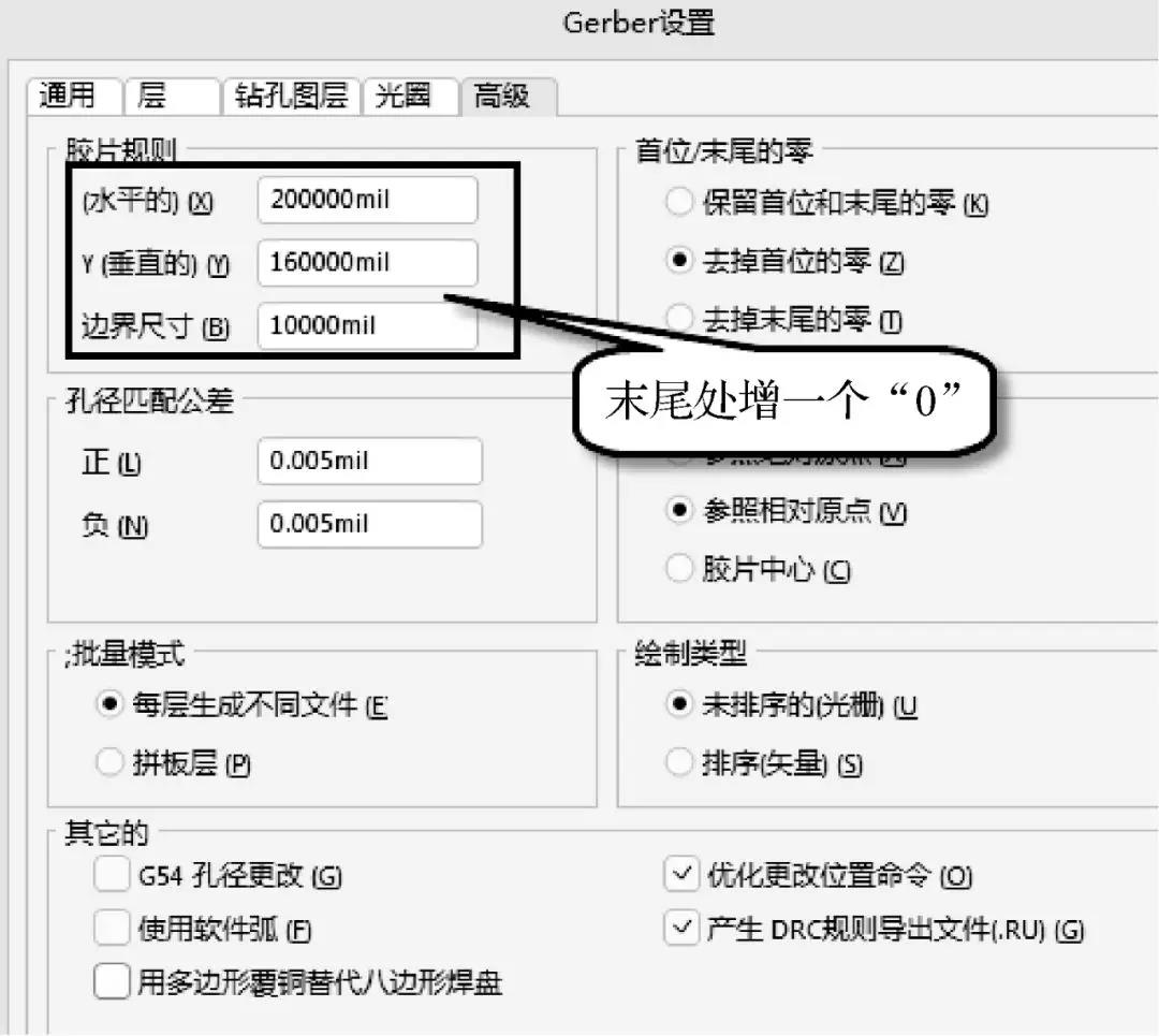 胶片规则扩大设置