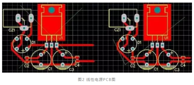 图2 线性电源PCB图